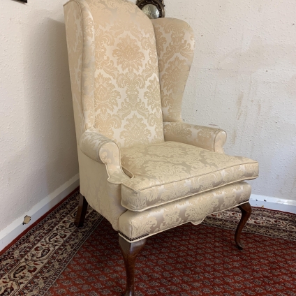 Impressive Mid 20th Century High Wingback Chair