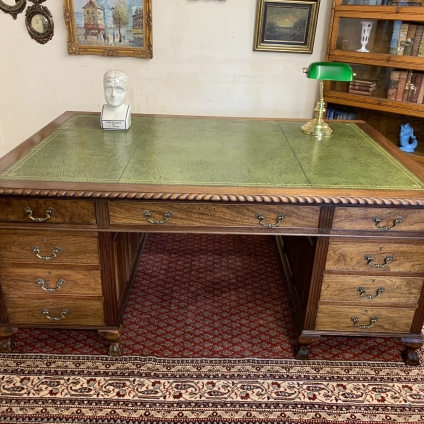 Outstanding Quality Large Antique Mahogany Desk Circa 1920