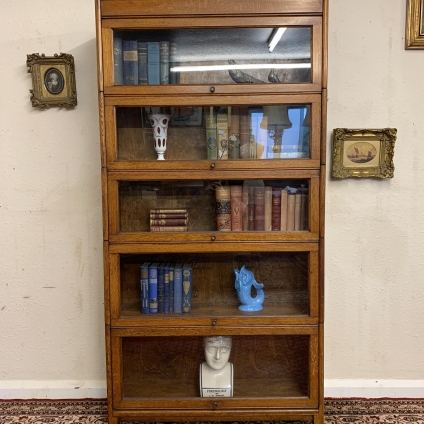 Fantastic Quality Antique Oak Five Tier Stacking Bookcase
