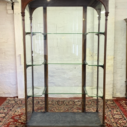 Outstanding Quality Antique Mahogany Shop Display Cabinet By F.sage & Co London
