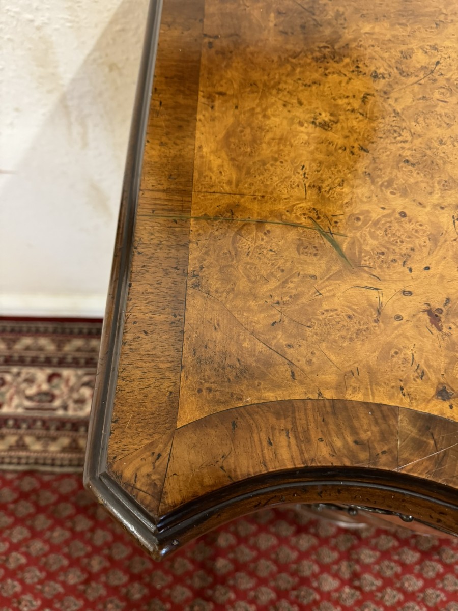 Quality Antique Walnut Serpentine Fronted Chest Of Drawers Circa 1920 - Image 12