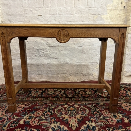 Fantastic Quality Antique Oak Alter/side Table Circa 1930