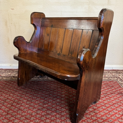 Neat Sized Antique Pine Pew Circa 1900