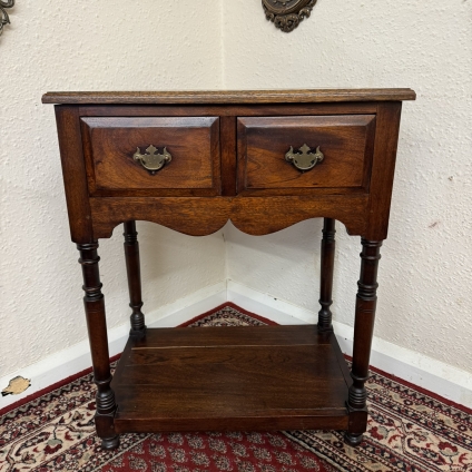Fabulous Quality Mahogany Two Drawer Side Table/ Hall Table