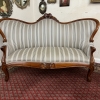 Stunning Antique Shaped Mahogany Upholstered Sofa Circa 1880