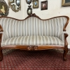 Stunning Antique Shaped Mahogany Upholstered Sofa Circa 1880 - Image 12