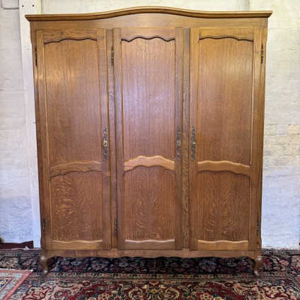 Fabulous French Oak Three Door Armoire/wardrobe