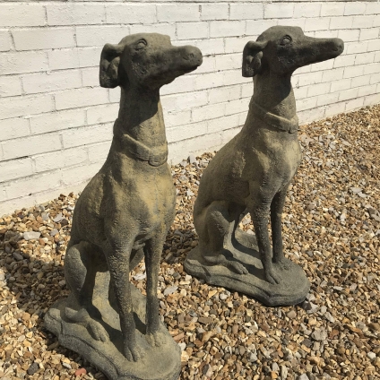 A Pair Of West Country Stone Lurcher's - Now Sold
