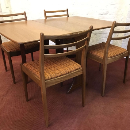 Gplan Drop Leaf Table And Four Chairs - Now Sold