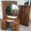 Art Deco Oak And Walnut Two Door Fitted Gentlemans Wardrobe - Now Sold - Image 14
