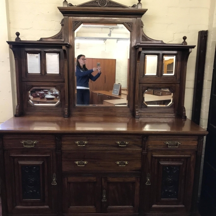 Outstanding Quality Victorian Walnut Mirror Back Sideboard/dresser - Now Sold