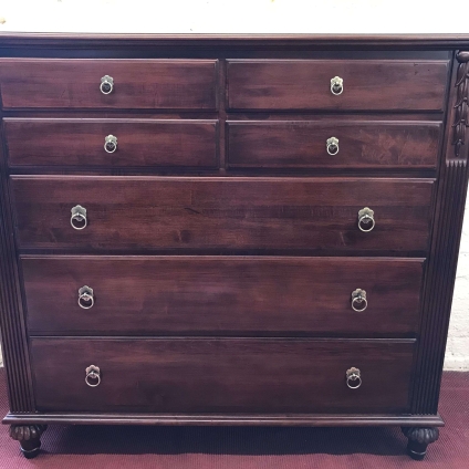 Large Carved Mahogany Chest Of Seven Drawers - Now Sold