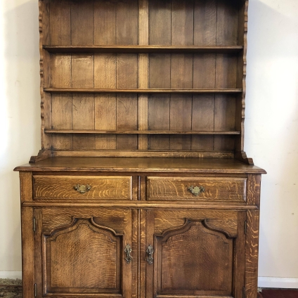 Quality Golden Oak Dresser With Plate Rack Back - Now Sold