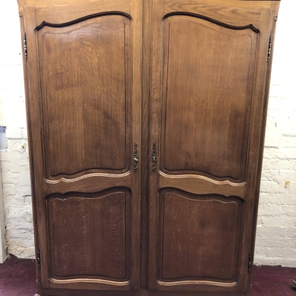 Elegant French Oak Two Door Armoire/wardrobe- Now Sold