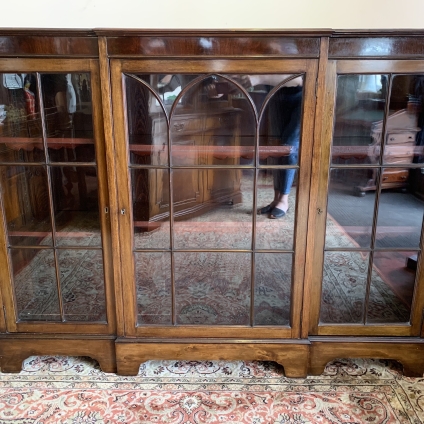 Quality Edwardian Mahogany Breakfront Astral Glazed Three Door Bookcase - Now Sold