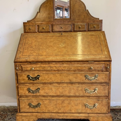 Unusual Top Quality "full Leather" Bureau - Now Sold