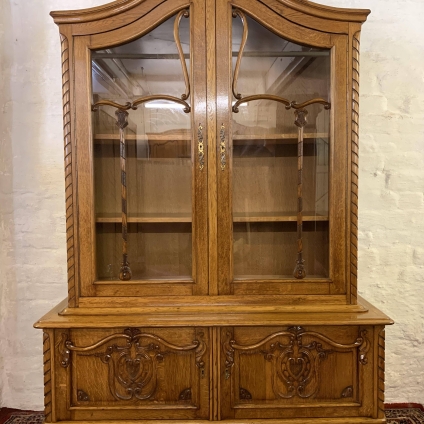Top Quality French Carved Oak Chippendale Style Cabinet/bookcase/cupboard - Now Sold