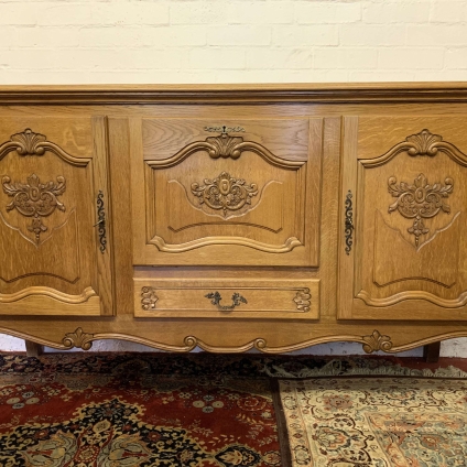 Outstanding Quality French Carved Golden Oak Sideboard/dresser/cabinet - Now Sold