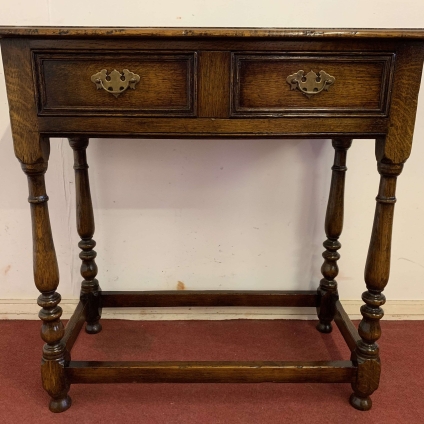 Outstanding Quality Oak Side Table With One Drawer - Now Sold