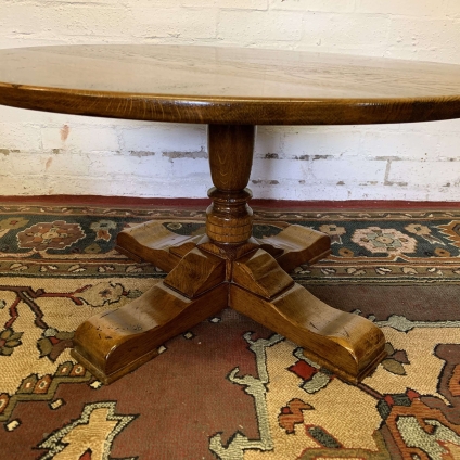 Outstanding Quality English Oak Round Coffee Table - Now Sold