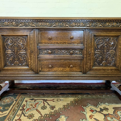 Top Quality Carved English Oak Sideboard/dresser - Now Sold