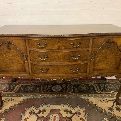 Outstanding Quality Burr Walnut Serpentine Shaped Sideboard/dresser Circa 1920 - Now Sold
