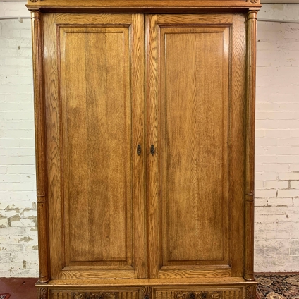 Supreme Quality Antique French Carved Oak Armoire / Wardrobe Circa 1900 - Now Sold