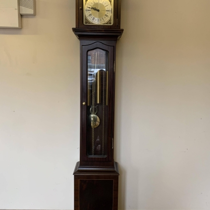 Quality Mahogany Triple Weight Granddaughter/mother Clock With Rolling Moon - Now Sold