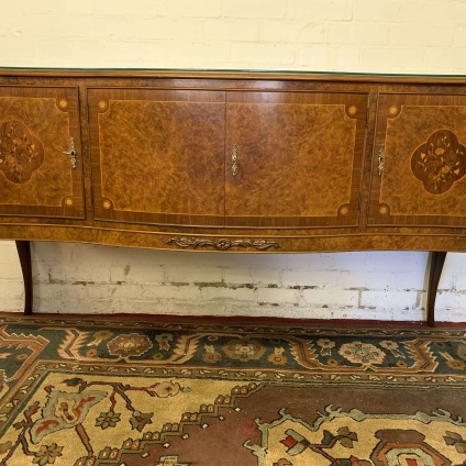 Outstanding Quality Inlaid Walnut Serpentine Shaped Sideboard/dresser- Now Sold