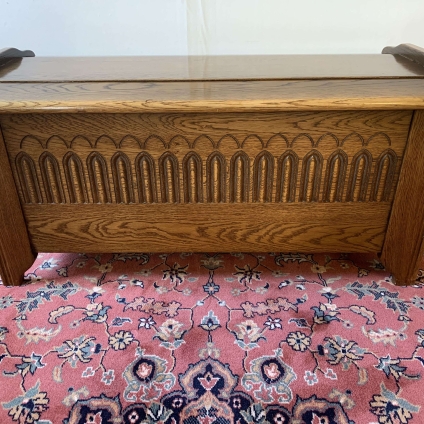 Quality Carved Oak Blanket Box/storage Chest/box - Now Sold