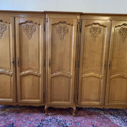 Stunning French Carved Oak Five Door Brakefront Armoire/wardrobe - Now Sold