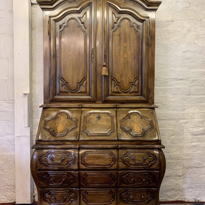 Stunning French Inlaid Walnut Bombay Bureau/cabinet/bookcase - Now Sold