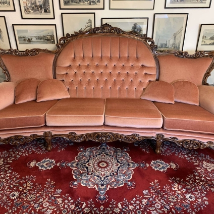 Stunning French Rococo Style Carved Mahogany Shaped Couch/sofa - Now Sold