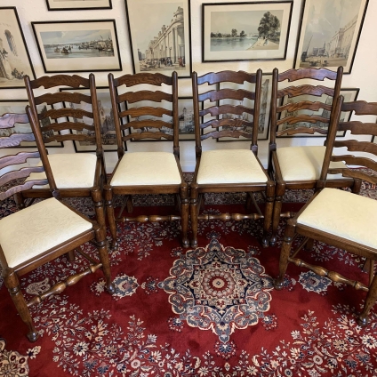 Outstanding Quality Set Of Bevan Funnell Ladderback Chairs - Now Sold