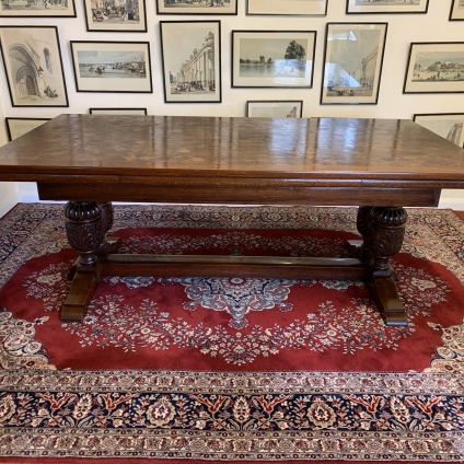 Stunning Antique Carved Oak Exteding Table - Now Sold