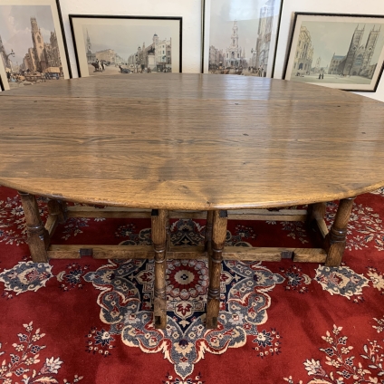 Outstanding Quality Oval Oak Double Gate Leg Drop Side Coffee Table/side Table - Now Sold