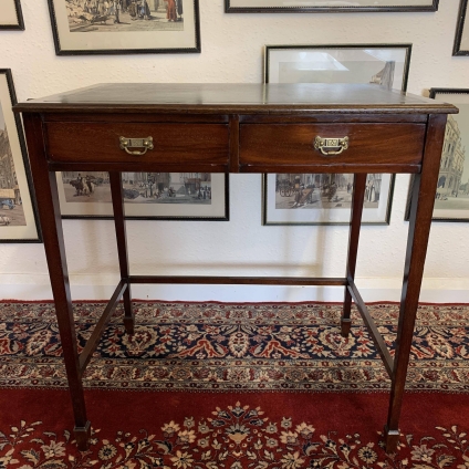Beautiful Edwardian Mahogany Leather Top Desk/side Table Circa 1910 - Now Sold