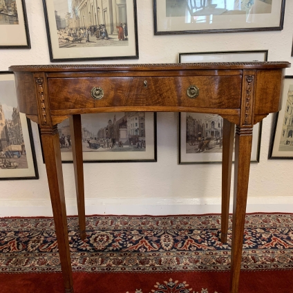 Elegant Edwardian Mahogany Kidney Shaped Ladies Leather Top Desk Circa 1910 - Now Sold