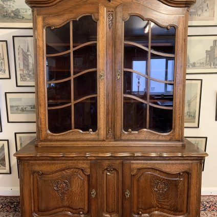 Outstanding Quality French Carved Oak Vitrine/cabinet/cupboard/bookcase - Now Sold