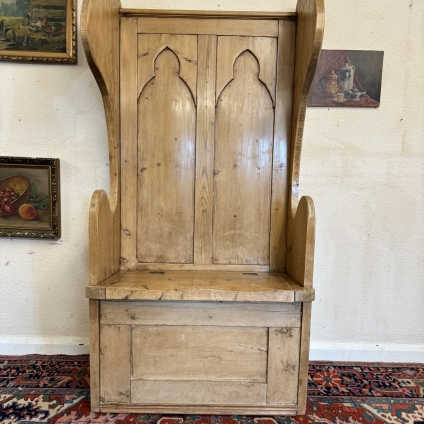 Beautiful Country Pine High Back Lambing Chair/seat