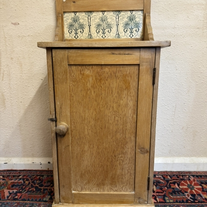 Fabulous Antique Pine Tiled Back Cupboard/cabinet Circa 1900