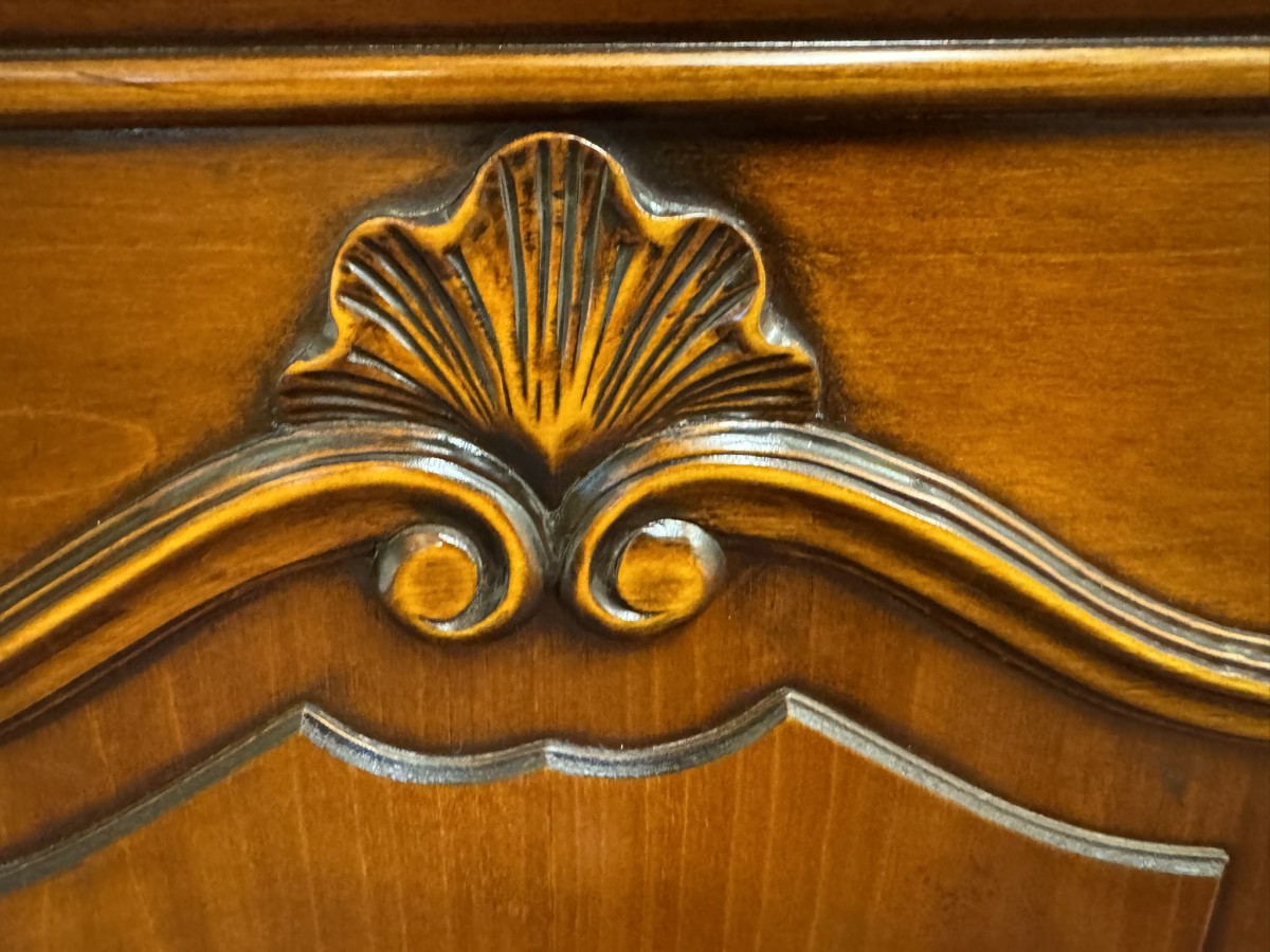 Stunning French Carved Mahogany Marble Top Credenza/dresser - Image 21