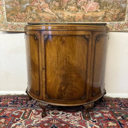 Fantastic Quality Antique Mahogany Demi Lune Side Cabinet Circa 1920