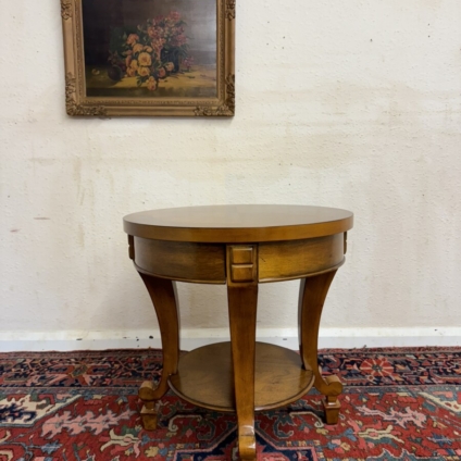 FANTASTIC QUALITY ROUND MAHOGANY ACCENT TABLE/LAMP TABLE