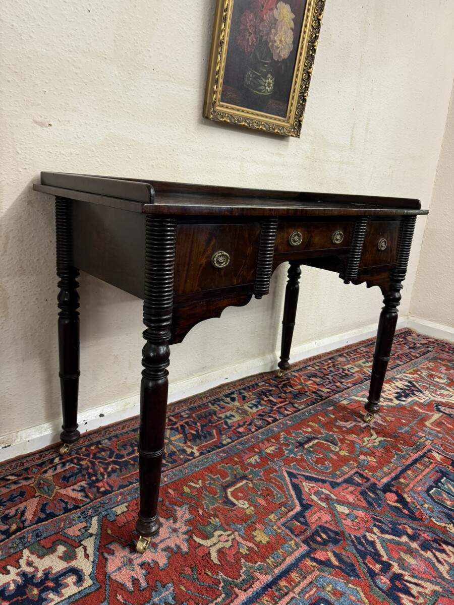 FANTASTIC WILLIAM IV ANTIQUE MAHOGANY SIDE TABLE/DESK CIRCA 1830 - Image 3