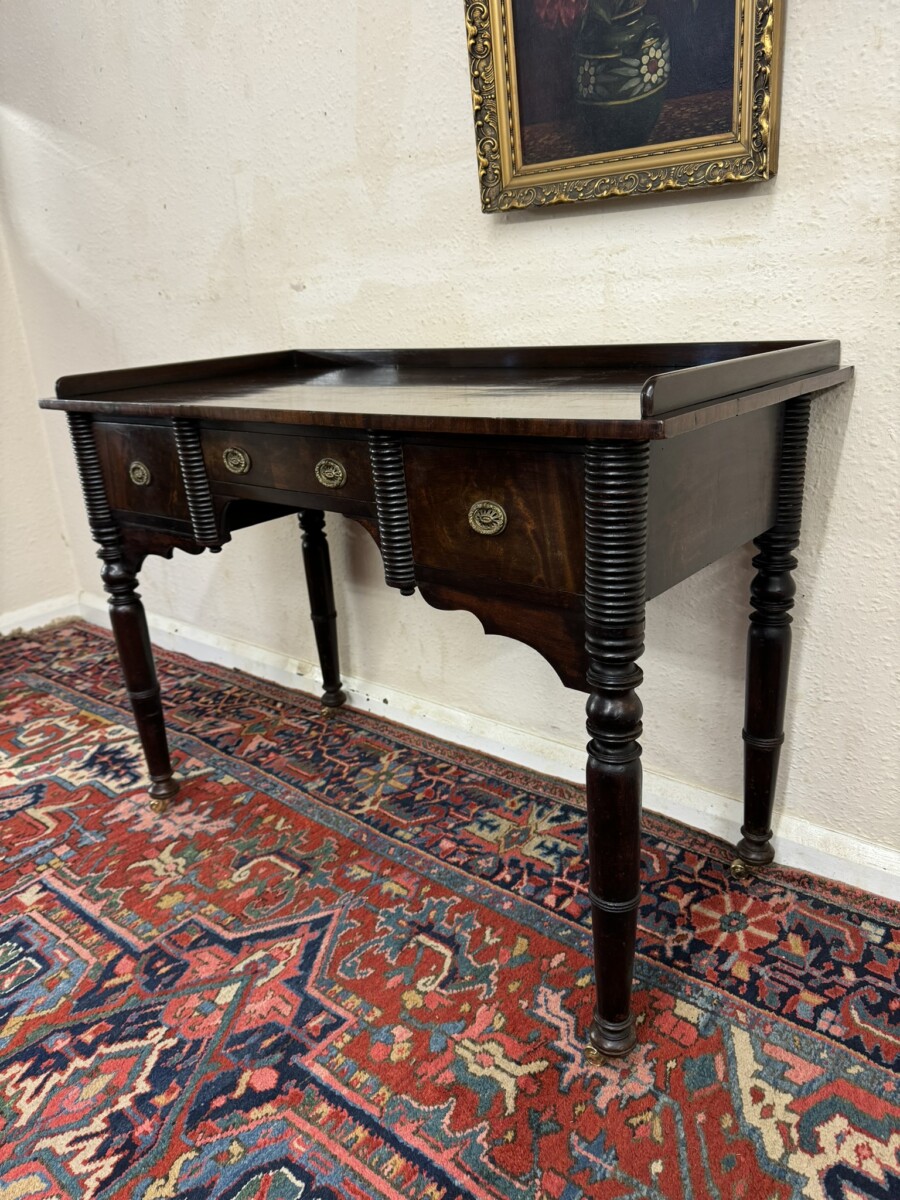 FANTASTIC WILLIAM IV ANTIQUE MAHOGANY SIDE TABLE/DESK CIRCA 1830 - Image 4