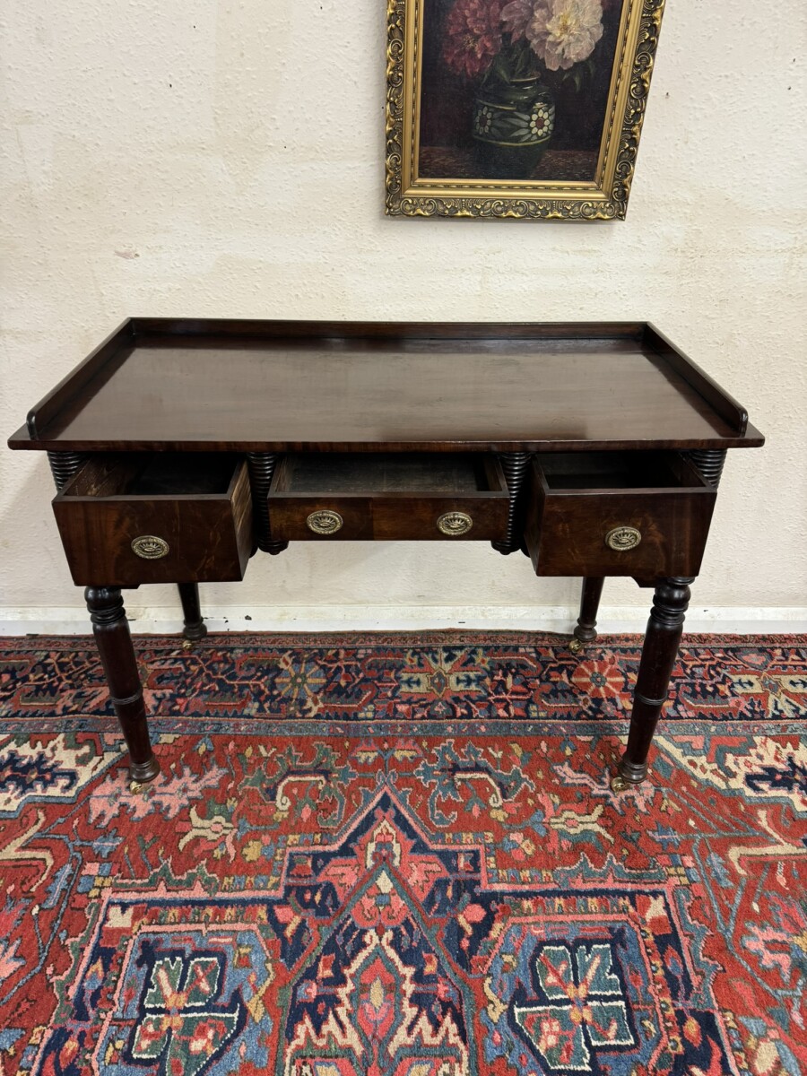 FANTASTIC WILLIAM IV ANTIQUE MAHOGANY SIDE TABLE/DESK CIRCA 1830 - Image 8