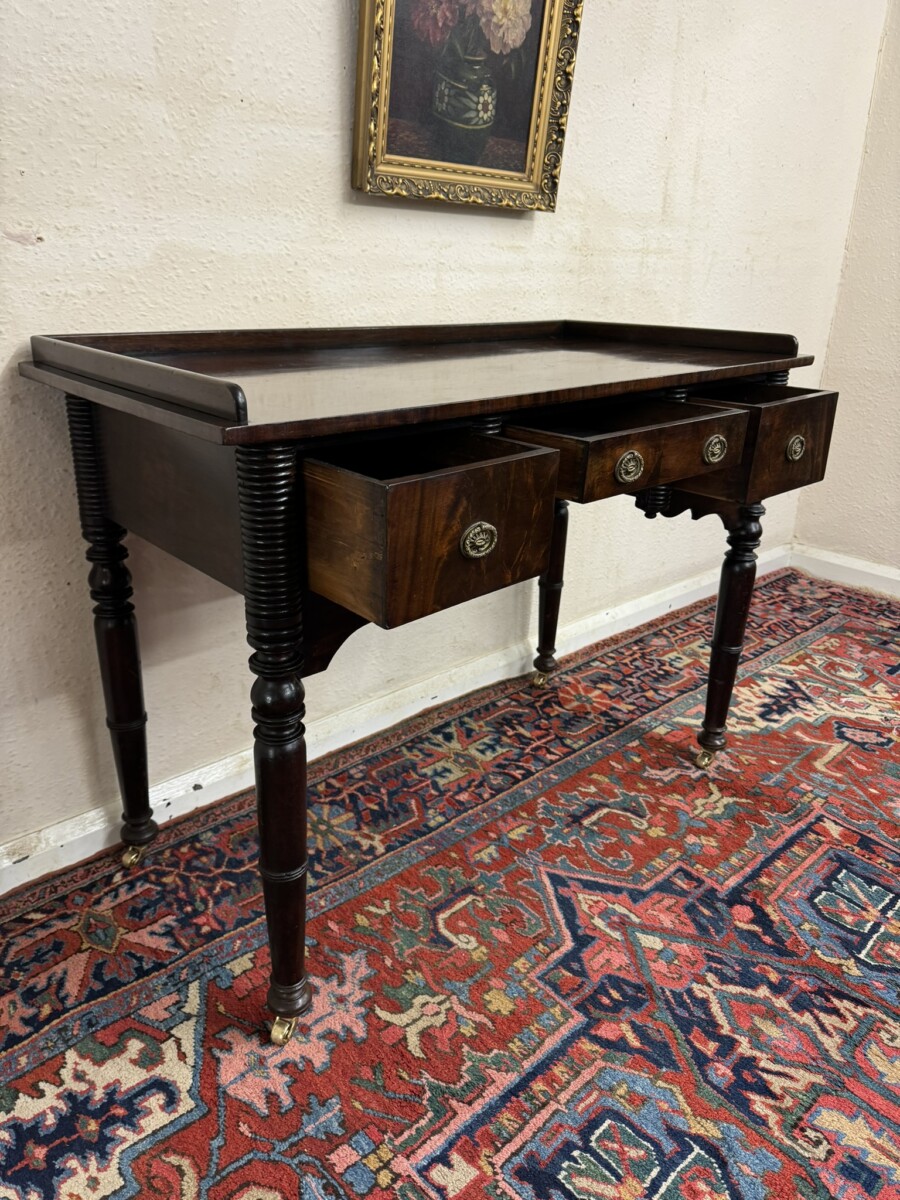 FANTASTIC WILLIAM IV ANTIQUE MAHOGANY SIDE TABLE/DESK CIRCA 1830 - Image 9