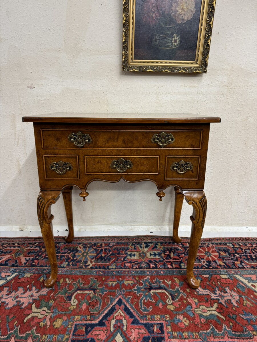 OUTSTANDING QUALITY INLAID BURR WALNUT LOWBOY/SIDE TABLE - Image 2
