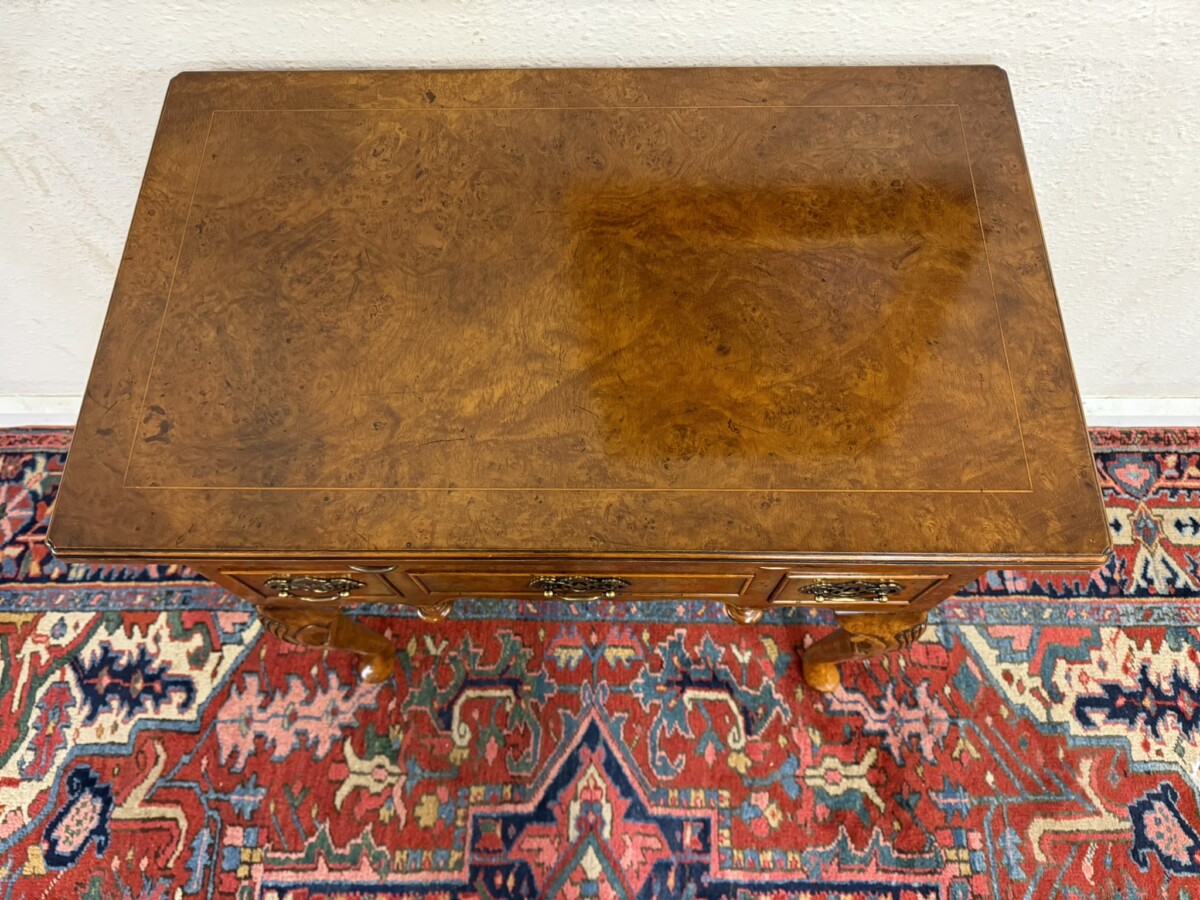 OUTSTANDING QUALITY INLAID BURR WALNUT LOWBOY/SIDE TABLE - Image 5